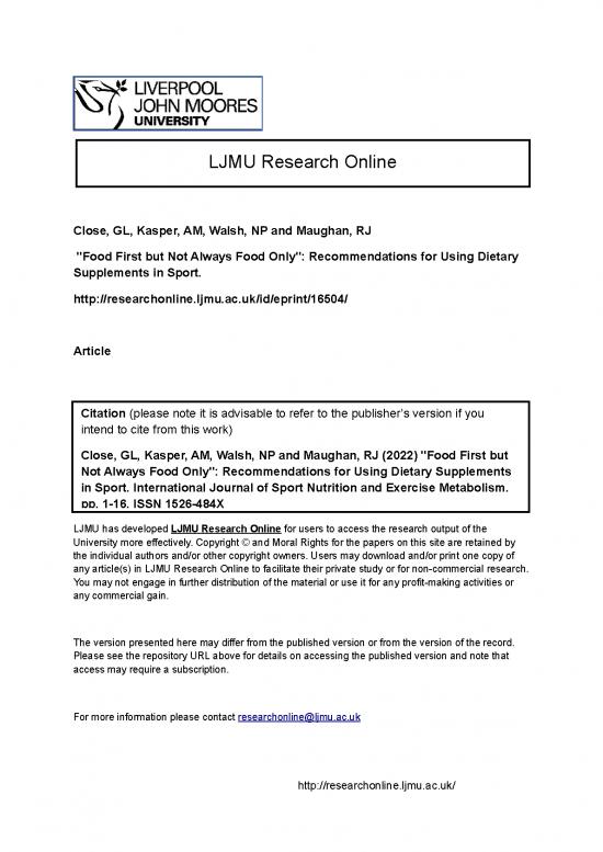 picture_Food First But Not Always Food Only Recommendations For Using Dietary Supplements In Sport