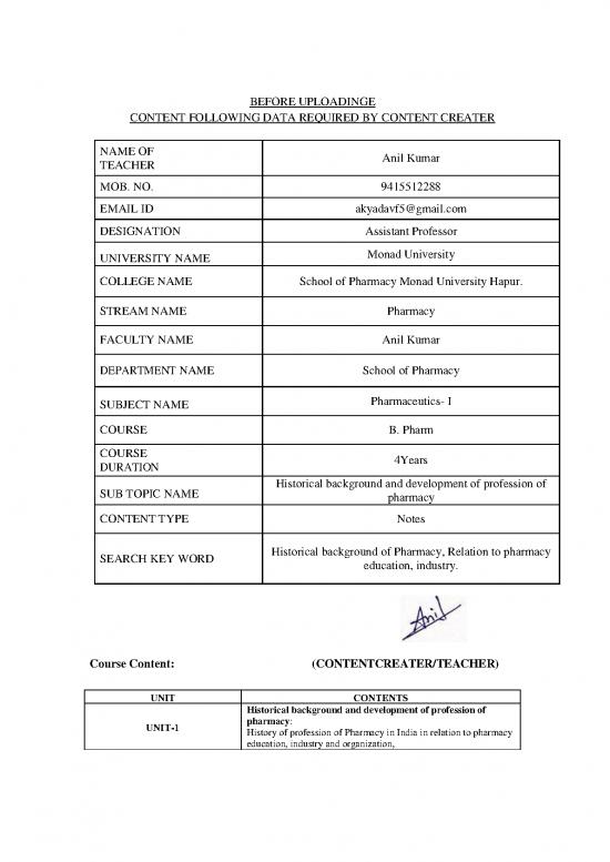 picture Pharmacy Pdf 152093 | Historical Background And Development Of Profession Of Pharmacy