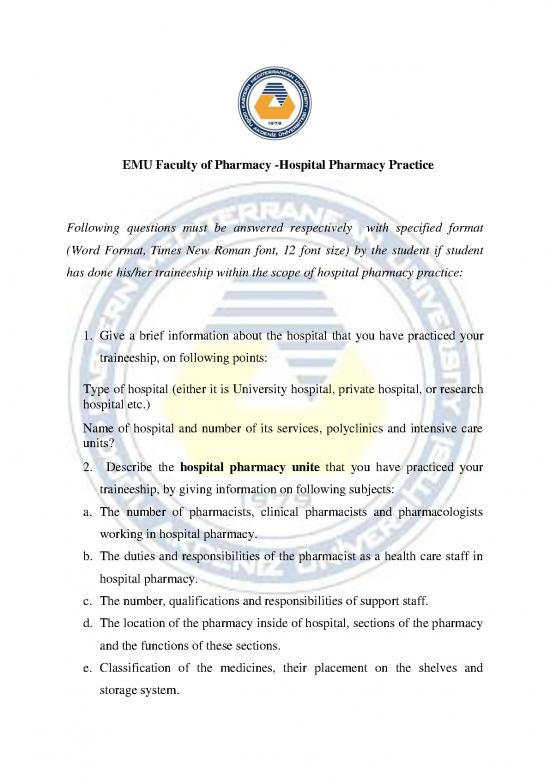 picture_Pharmacy Pdf 152134 | Hospital Pharmacy Questions