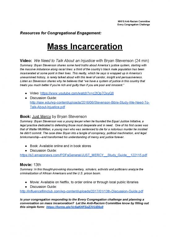 picture Just Mercy Pdf 153240 | Mass Incarceration