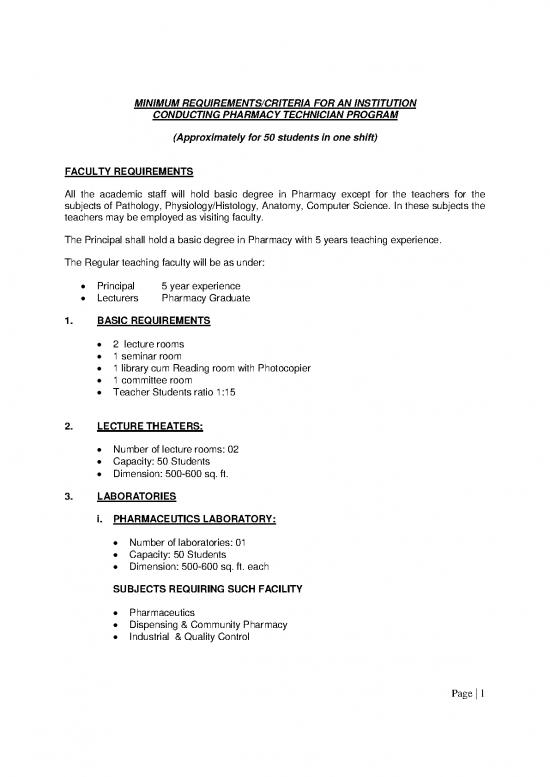 picture1_Pharmacy Pdf 152464 | Minimum Requirements For Establishment Of  Pharmacy Technician Institutions 17 3 2016
