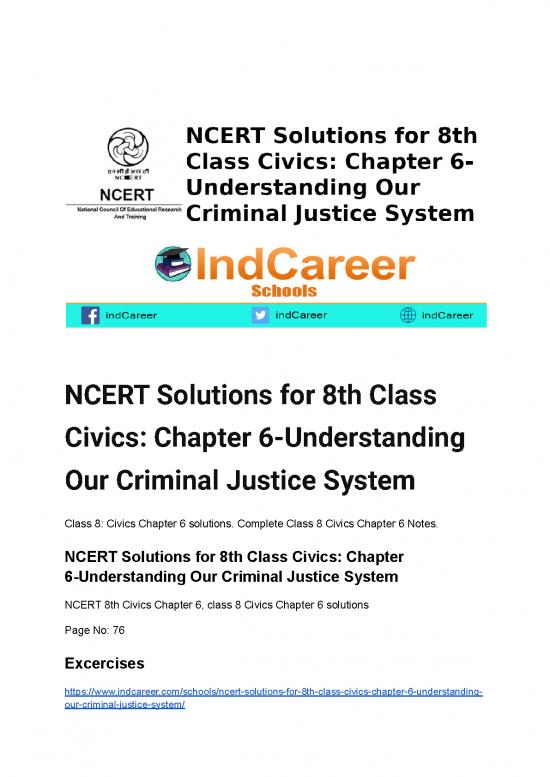 picture1_Justice Pdf 153186 | Ncert Solutions For 8th Class Civics  Chapter 6 Understanding Our Criminal Justice System