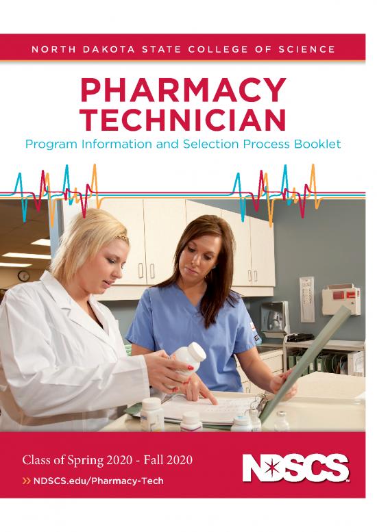 picture_Pharmacy Pdf 152438 | Ndscs Pharmacy Technician Program Information And Selection Spring And Fall 2020