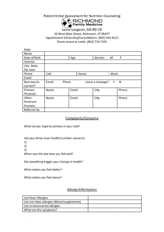 picture Cancer And Nutrition Pdf 150994 | Nutrition Screening Form