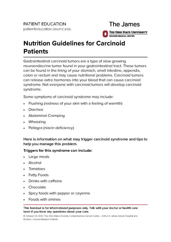 picture1_Nutrition Information Pdf 150843 | Nutritionguidelinescarcinoidpatients