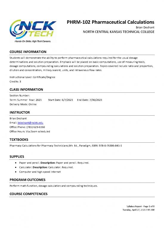 picture1_Pharmacy Pdf 152104 | Phrm 102 Pharmaceutical Calculations 2021 Summer Dechant
