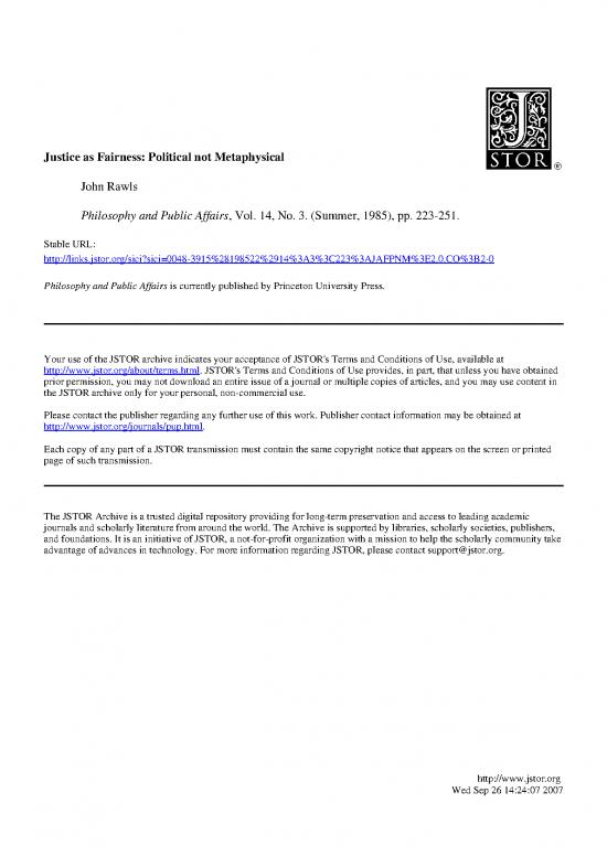 picture1_John Rawls Theory Of Justice Pdf 152804 | Rawls 1985 Justice As Fairness Political Not Metaphysical