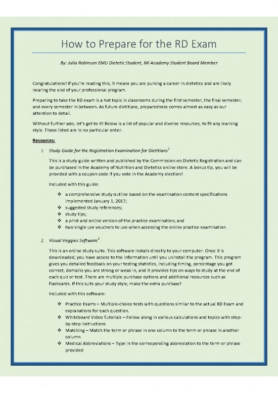 picture1_Study Guide For The Registration Examination For Dietitians Pdf 150799 | Students How To Prepare For The Rd Exam Article