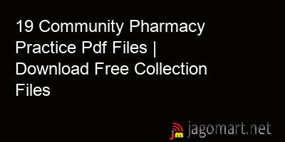 picture 19 Community Pharmacy Practice Pdf Files | Download Free Collection Files