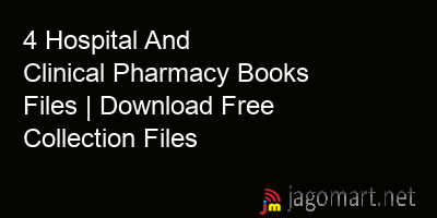 picture 4 Hospital And Clinical Pharmacy Books Files | Download Free Collection Files