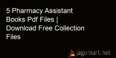 picture 5 Pharmacy Assistant Books Pdf Files | Download Free Collection Files