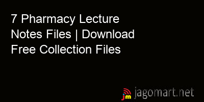 picture 7 Pharmacy Lecture Notes Files | Download Free Collection Files