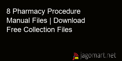 picture 8 Pharmacy Procedure Manual Files | Download Free Collection Files