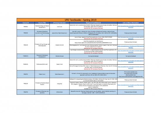 picture Pharmacy Textbooks Pdf 153737 | 1pd Spring Textbooks 2019