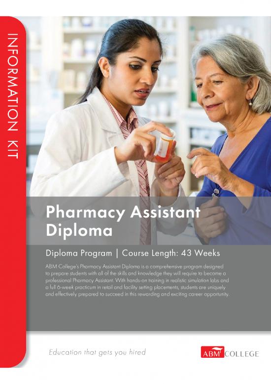 picture1_Learning Environment Pdf 154174 | 5f6bc48adf111e340f6f68c5 Abm College Information Kit Pharmacy Assistant Diploa