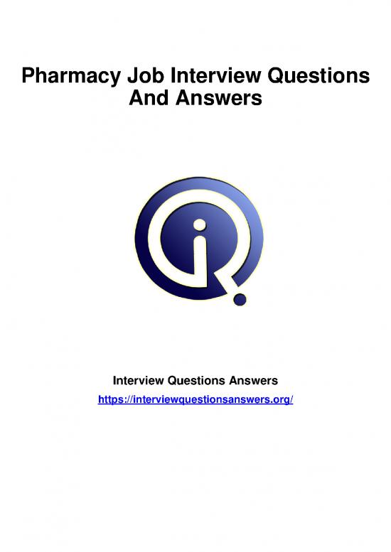 picture1_Pdf Job Interview 155433 | 784 Pharmacy Interview Questions Answers Guide