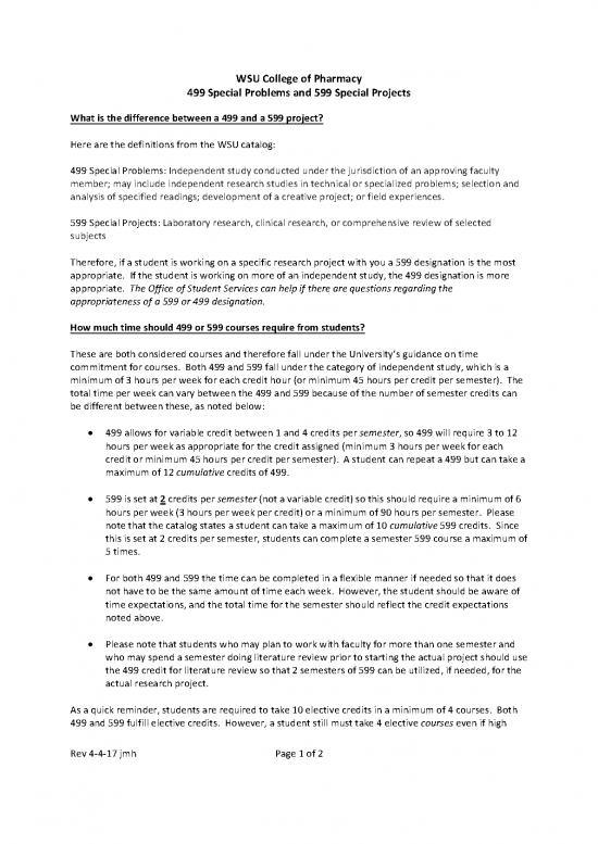 picture Student Research Project Pdf 154040 | Difference 499 599 Electives