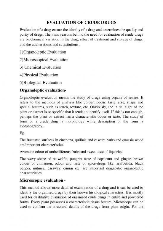 picture_Evaluation Of Crude Drugs