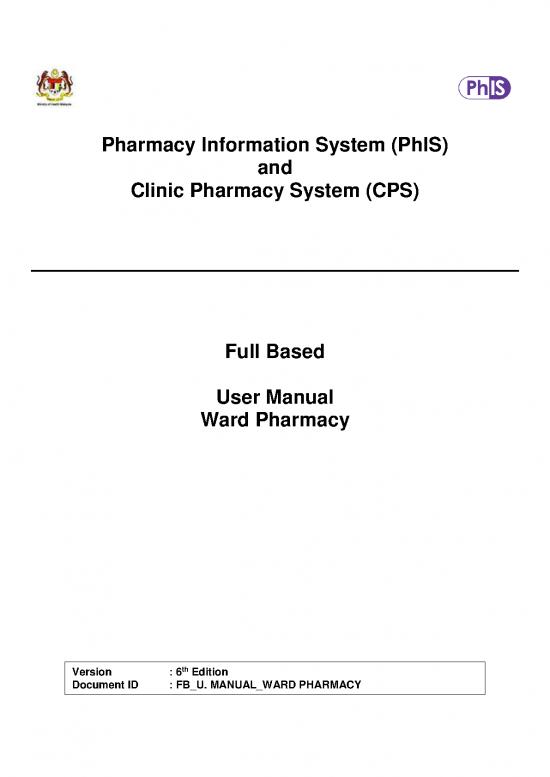 picture1_Fb  Manual Ward Pharmacy 6th E