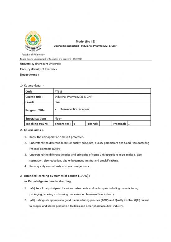 picture1_Tutorial Pdf 154004 | Industrial Pharmacy2  Gmp Pt518