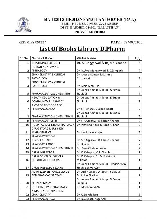 picture Hospital And Clinical Pharmacy Books 153891 | Library List Pharma