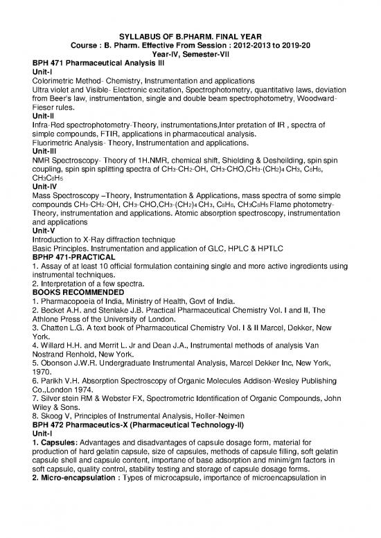 picture1_Pdf Spin 153558 | Old Syllabus Pharm Final Year  Bbdu   1