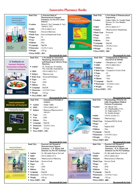 picture1_Experiment Pdf 154781 | Pharmacy Books