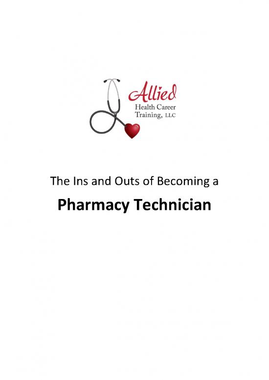 picture Pharmacy Technician Study Guide Pdf 154284 | Pharmacy Tech Book
