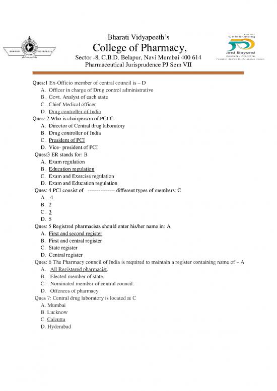 picture1_Pharmacy Pdf 153443 | Sem Vii Pj Mcqs