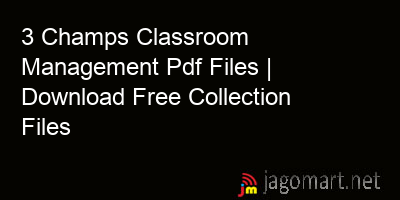 picture 3 Champs Classroom Management Pdf Files | Download Free Collection Files