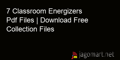picture 7 Classroom Energizers Pdf Files | Download Free Collection Files