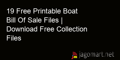 picture 19 Free Printable Boat Bill Of Sale Files | Download Free Collection Files