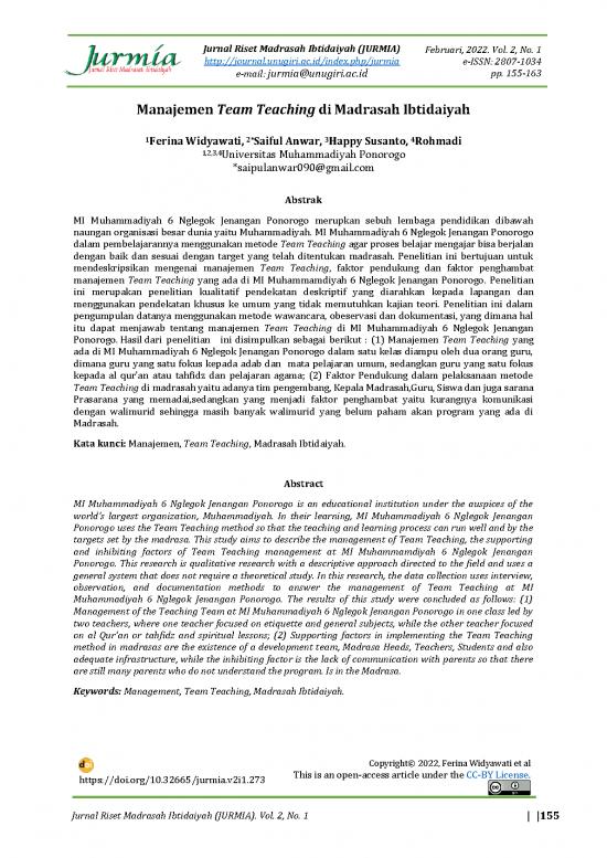 picture1_Team Teaching Pdf 156368 | 32 Manajemen Team Teaching Di Madrasah Ibtidaiyah
