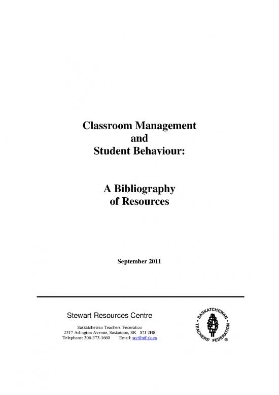 picture Classroom Management Pdf 156806 | Bibliography Classroom Management Student Behaviour