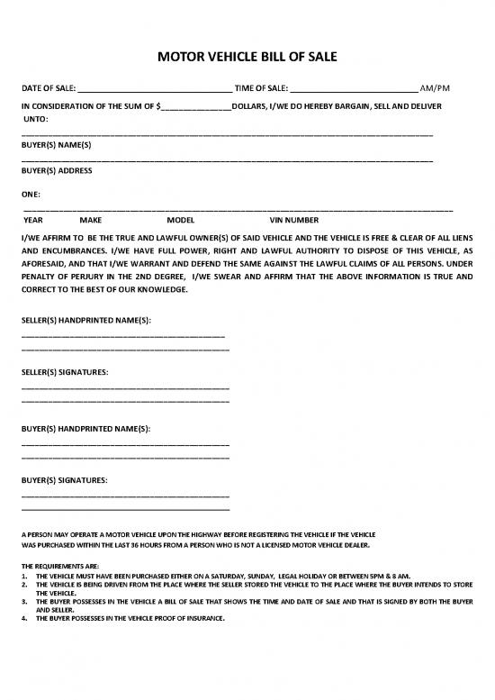 picture Bill Of Sale For Boat 157285 | Bill Of Sale