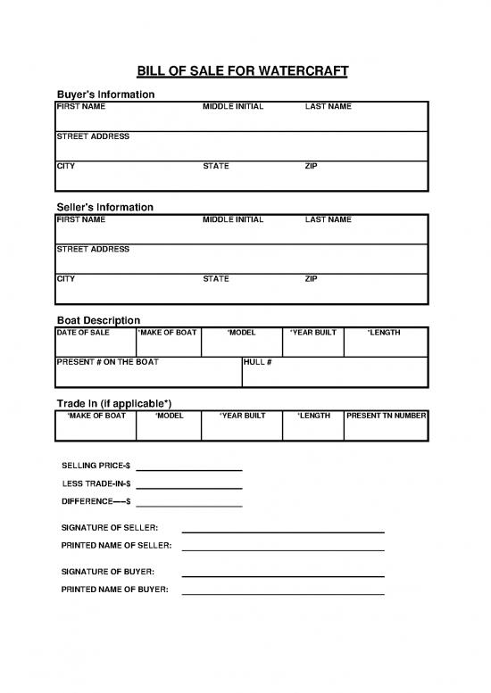 picture Bill Of Sale For Boat 157350 | Bill Of Sale For Boat