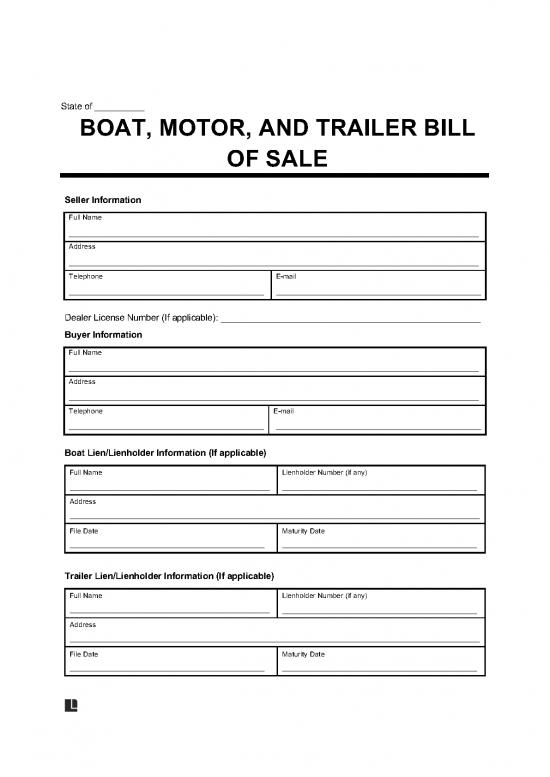 picture1_Bill Of Sale For Boat 157147 | Boat Motor And Trailer Bill Of Sale