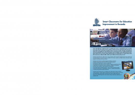 picture Classroom Pdf 156802 | Brochure Smart Classrooms Rwanda