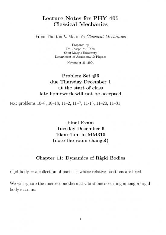 picture1_Dynamics Of Rigid Bodies Lecture Notes Pdf 158170 | Chap11