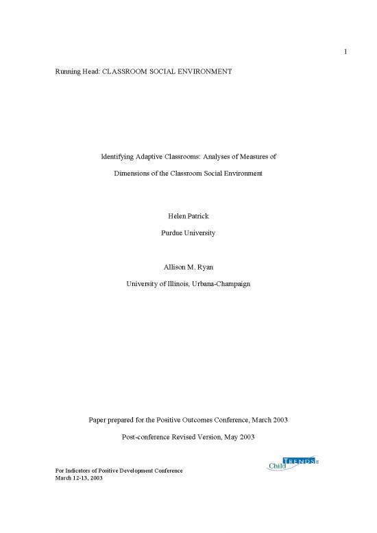 picture Classroom Pdf 156312 | Child Trends 2003 03 12 Pd Pdconfpatryan