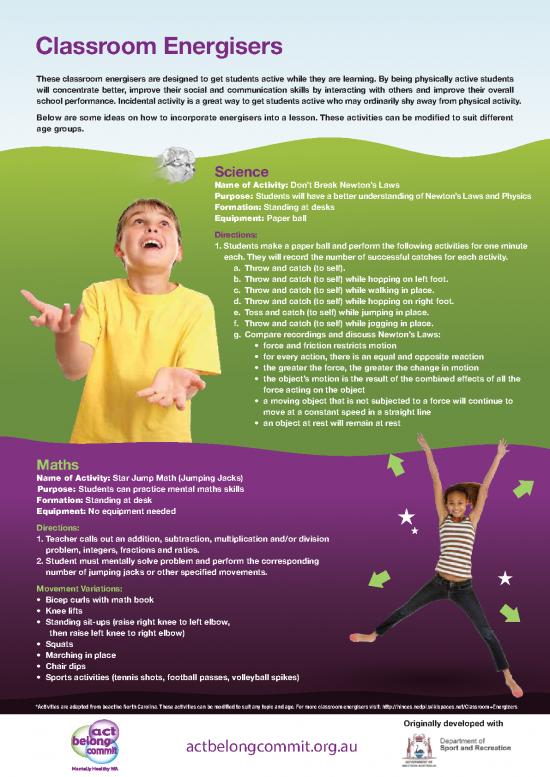 picture_Class Room Energisers 2019