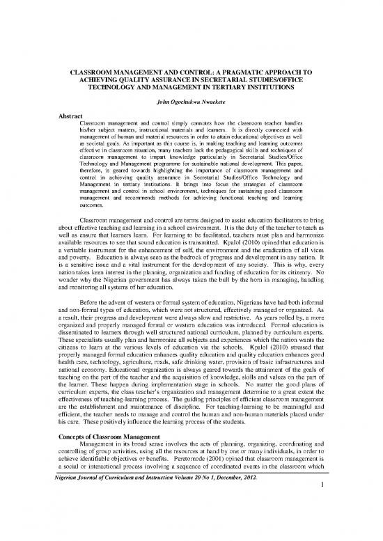 picture Classroom Management Pdf 156689 | Classroom Management And Control