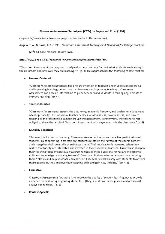 picture1_Classroom Pdf 156595 | Classroomassessmenttechniquesprimerandwebsite