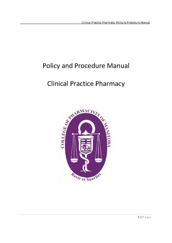 Manual Pharmacy 153732 Policy And Procedure Manual Template
