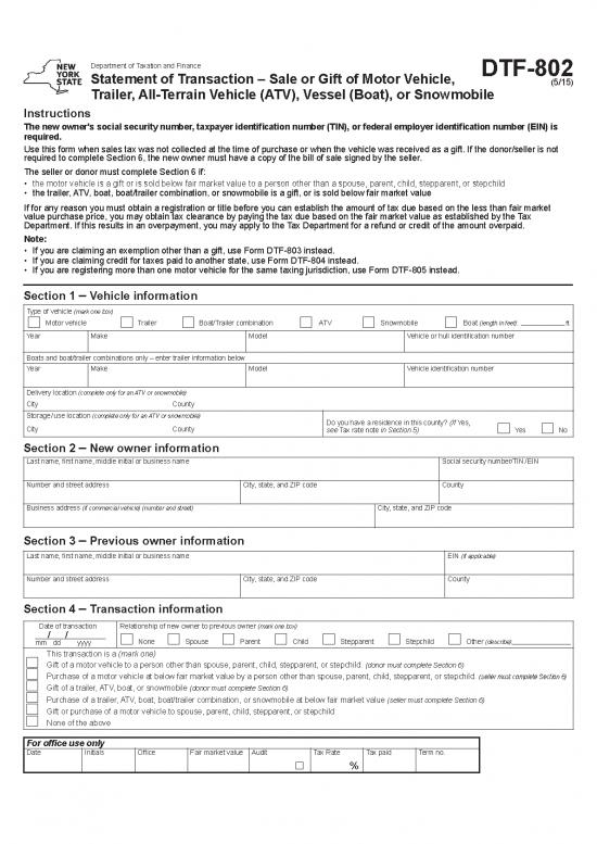 picture Bill Of Sale For Boat 157351 | Dtf 802 Gift Of Vehicle