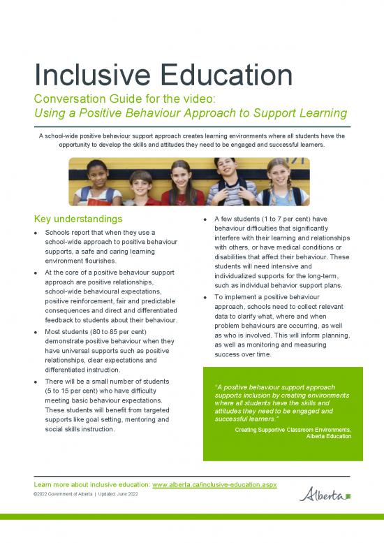 picture1_Positive Behaviour For Learning Pdf 156614 | Edc Video Discussion Guide 7 Positive Behaviour