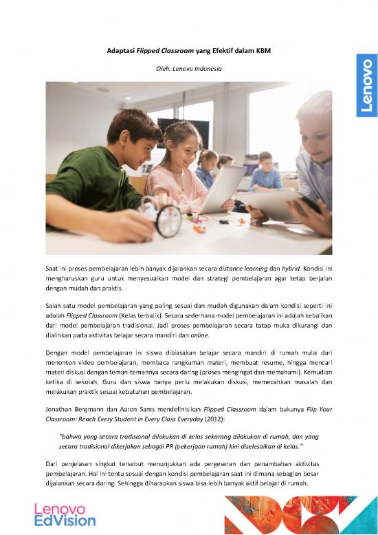 picture Classroom Pdf 156071 | Edvisionresource9 Penerapan Flipped Classroom Yang Efektif Dalam Kbm