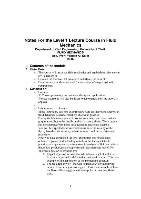 picture Fluid Dynamics Pdf Notes 158319 | Fluid Mechanics First Half