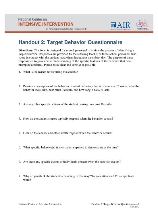 picture_Handout 2 Target Behavior Questionnaire