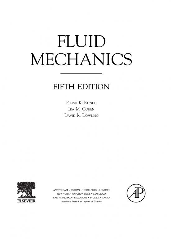 picture Kundu Fluid Mechanics 158339 | Kundu Fluid Mechanics 5th Contents